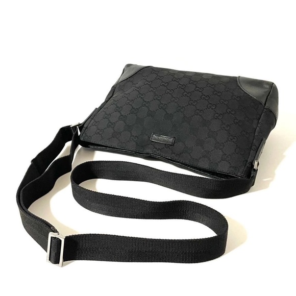 Gucci Black Monogram Messenger Bag - Picture 12 of 16